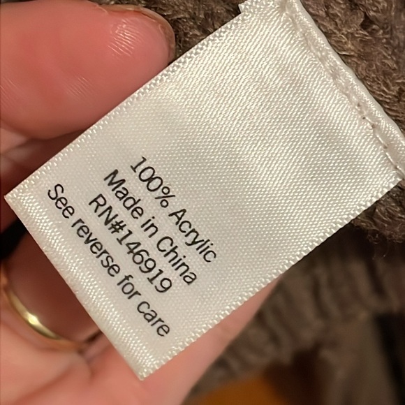 •SO•BROWN BOHO CHUNKY CABLE KNIT 3-BUTTON V NECK CARDIGAN SIZE LARGE EUC - Picture 7 of 8